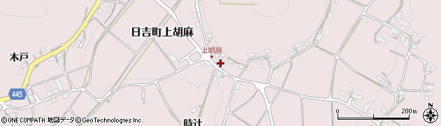 京都府南丹市日吉町上胡麻（黒ブク）周辺の地図