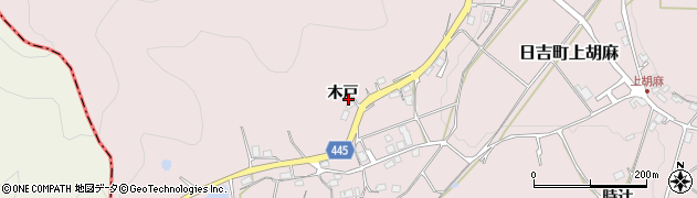 京都府南丹市日吉町上胡麻木戸周辺の地図