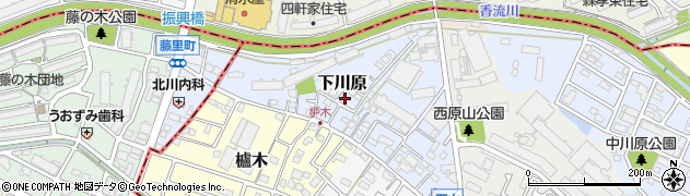 愛知県長久手市下川原1周辺の地図