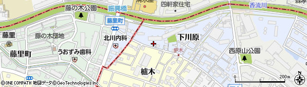 愛知県長久手市下川原2周辺の地図