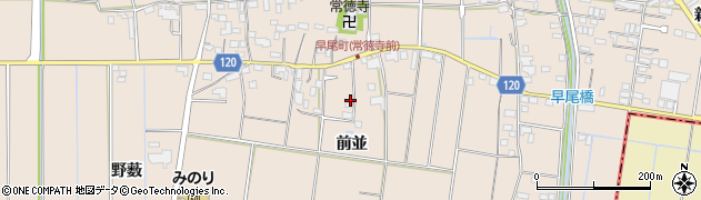 愛知県愛西市早尾町前並周辺の地図