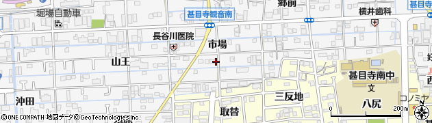 愛知県あま市甚目寺（市場）周辺の地図
