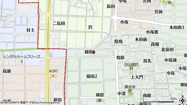 〒490-1211 愛知県あま市篠田の地図