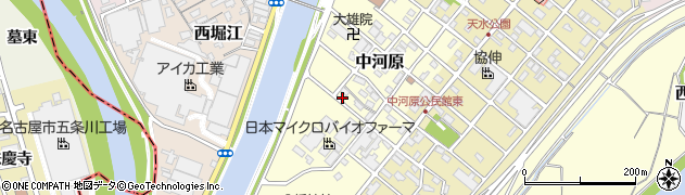 愛知県清須市中河原153周辺の地図