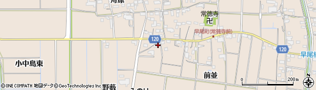 愛知県愛西市早尾町前並125周辺の地図