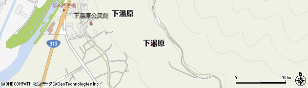 岡山県真庭市下湯原周辺の地図