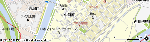 愛知県清須市中河原121周辺の地図