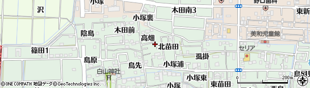愛知県あま市篠田高畑39周辺の地図