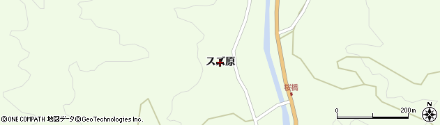 愛知県豊田市中当町（スズ原）周辺の地図