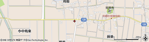 愛知県愛西市早尾町野薮周辺の地図