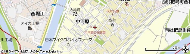 愛知県清須市中河原54周辺の地図