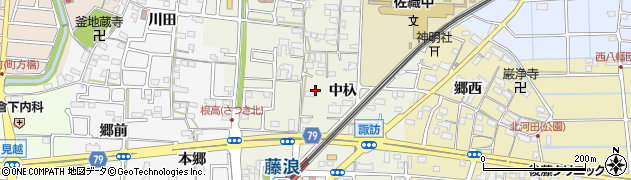 愛知県愛西市諏訪町周辺の地図