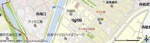 愛知県清須市中河原126周辺の地図