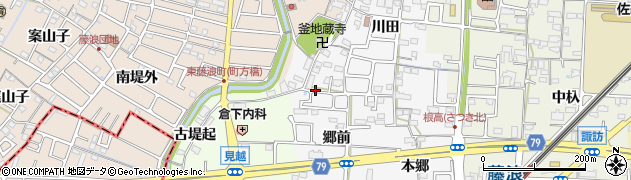 愛知県愛西市根高町古堤己新田周辺の地図