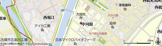 愛知県清須市中河原129周辺の地図