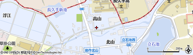 愛知県長久手市岩作高山54周辺の地図