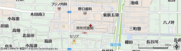 愛知県あま市木田（五反田）周辺の地図