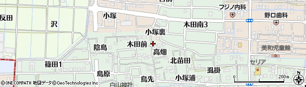 愛知県あま市篠田高畑22周辺の地図