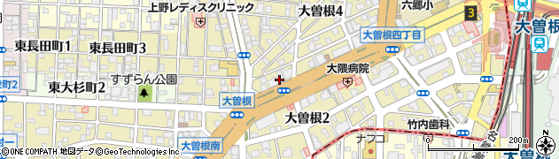愛知県名古屋市北区大曽根周辺の地図