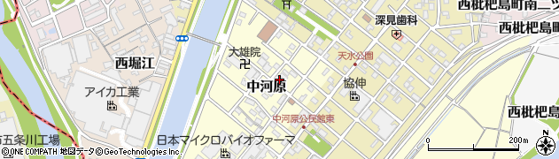 愛知県清須市中河原62周辺の地図