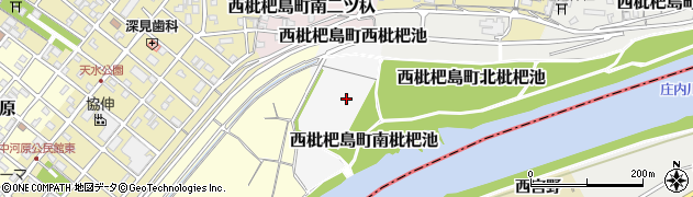 愛知県清須市西枇杷島町西枇杷池周辺の地図