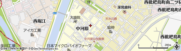 愛知県清須市中河原58周辺の地図