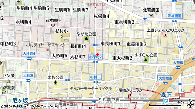 〒462-0829 愛知県名古屋市北区杉栄町の地図