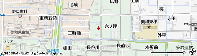 愛知県あま市金岩（六ノ坪）周辺の地図