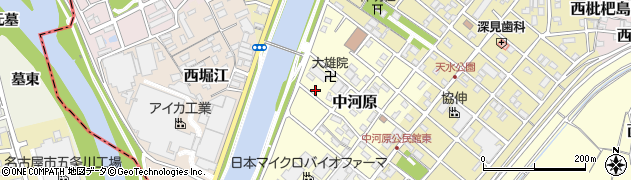 愛知県清須市中河原131周辺の地図