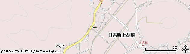 京都府南丹市日吉町上胡麻（フチガ迫）周辺の地図