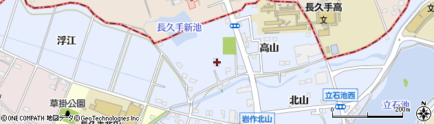 愛知県長久手市岩作高山7周辺の地図