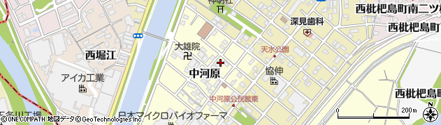 愛知県清須市中河原64周辺の地図