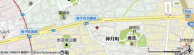 愛知県名古屋市名東区神月町107周辺の地図