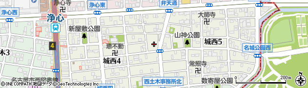 セブンイレブン名古屋城西４丁目店周辺の地図