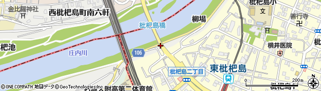 愛知県名古屋市西区枇杷島町周辺の地図