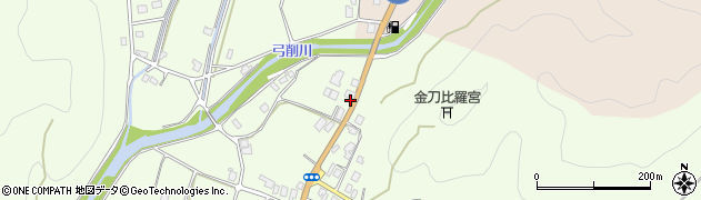 京都府京都市右京区京北下弓削町鳴滝周辺の地図
