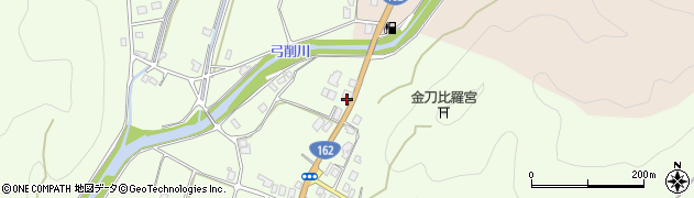 京都府京都市右京区京北下弓削町（鳴滝）周辺の地図