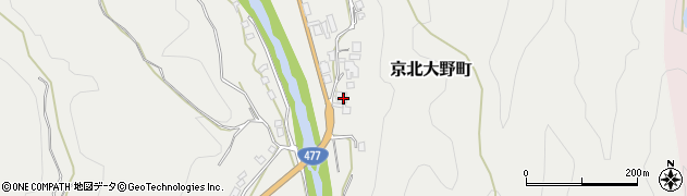 京都府京都市右京区京北大野町横枕周辺の地図