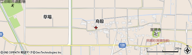 愛知県愛西市早尾町（舟原）周辺の地図
