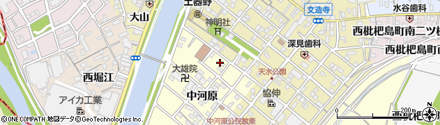 愛知県清須市中河原15周辺の地図
