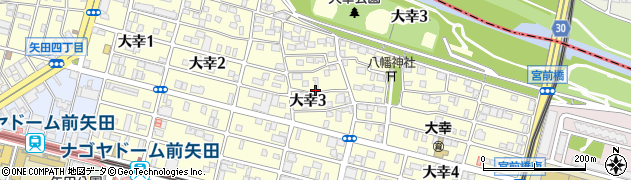 愛知県名古屋市東区大幸周辺の地図