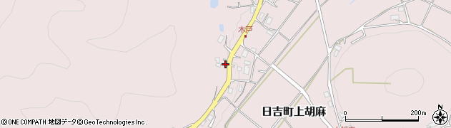 京都府南丹市日吉町上胡麻（十一ケ谷）周辺の地図