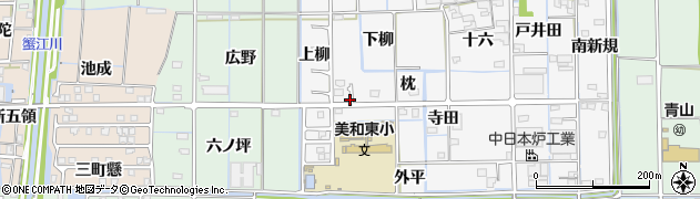 愛知県あま市木折枕周辺の地図