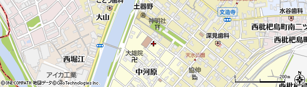 愛知県清須市中河原12周辺の地図