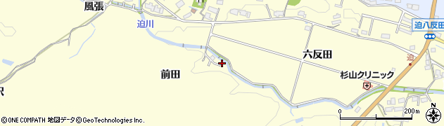 愛知県豊田市迫町（前田）周辺の地図