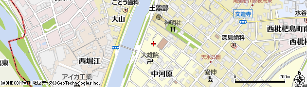 愛知県清須市中河原42周辺の地図