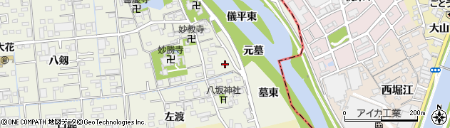 愛知県あま市上萱津上野4周辺の地図