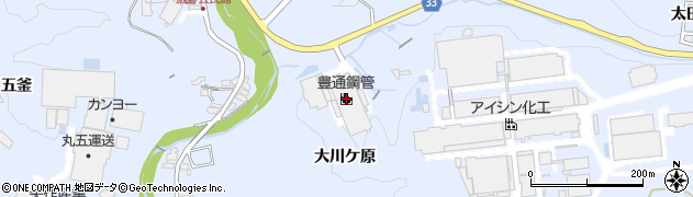 愛知県豊田市藤岡飯野町（大川ケ原）周辺の地図