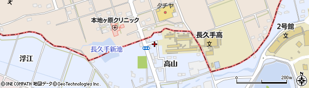 愛知県長久手市岩作（高山）周辺の地図