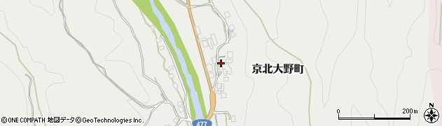 京都府京都市右京区京北大野町横枕33周辺の地図